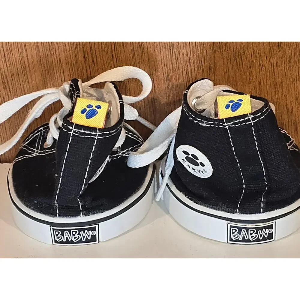 BABW Baby Shoes Lot 2 Pairs High Top Sneakers Checkerboard Slip On Black White